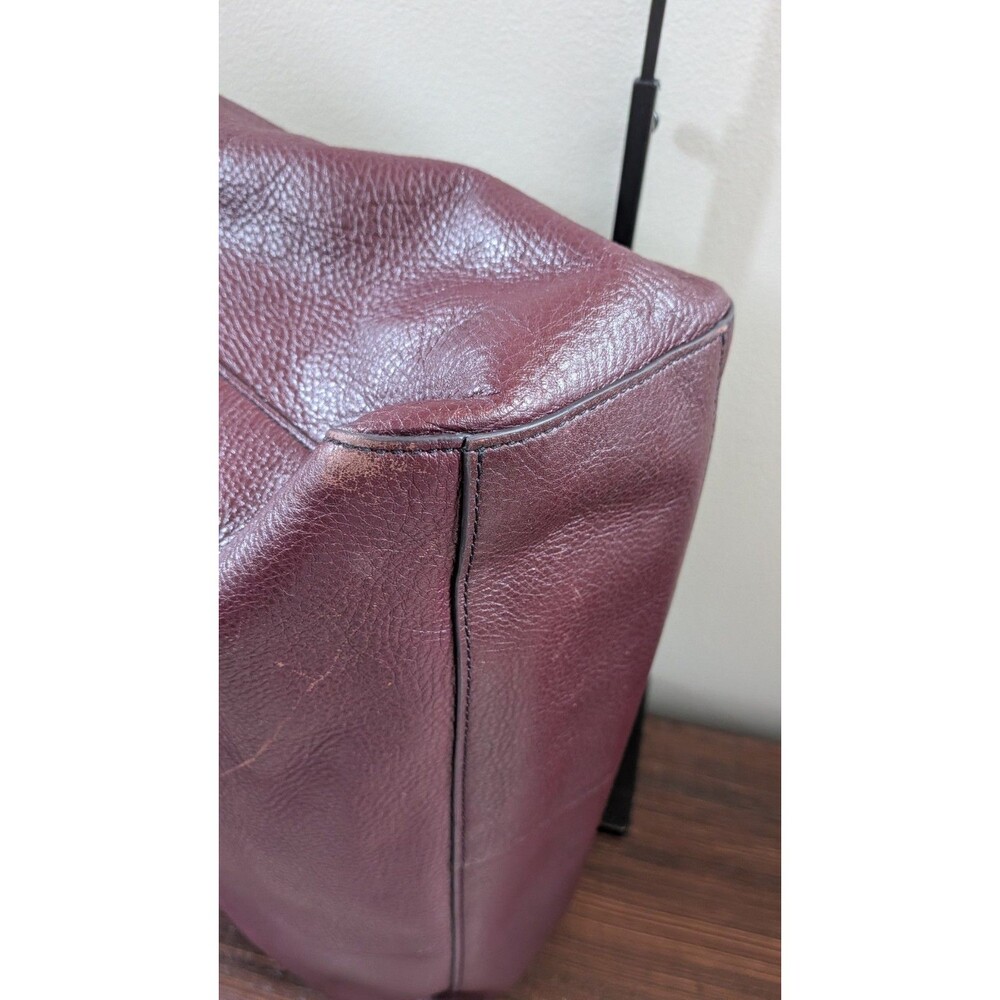 Fossil Rachael Leather Tote Fig Colored Shoulder Tote Bag - Picture 9 of 13